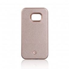 Samsung Galaxy S6 - LED Light illuminated Dimmable Selfie Flash Matte Hard Phone Cover Case - Rose Gold